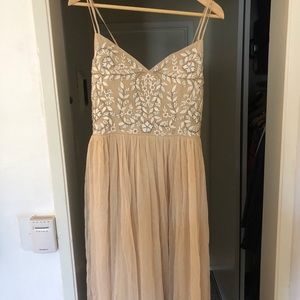 Brand new, never worn, blush BHLDN dress